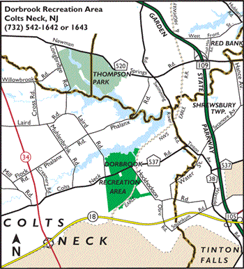 Map to Dorbrook Recreation Area