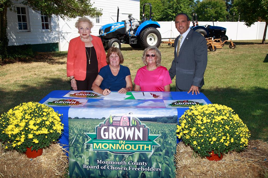 Freeholder Thomas A. Arnone and Freeholder Lillian Burry announce the Grown in Monmouth Logo