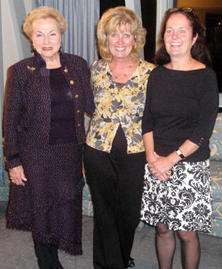 Freeholder Lillian G. Burry congratulates newly graduated Master Gardeners