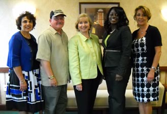 Monmouth County Clerk M. Claire French meets with Passaic County Clerk's Office staff to share information